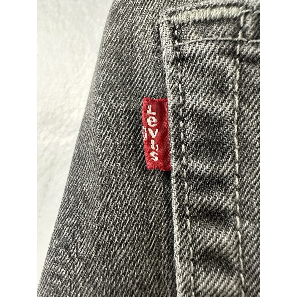 Levis 512 Jeans Mens 33x32‎ Gray Charcoal Slim Tapered Faded Black Stretch Flex
